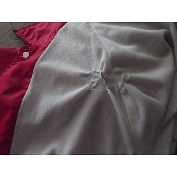 Weather Breakers Rain Jacket Womens Size Medium red nylon lined snap pockets vtg - Picture 10 of 10